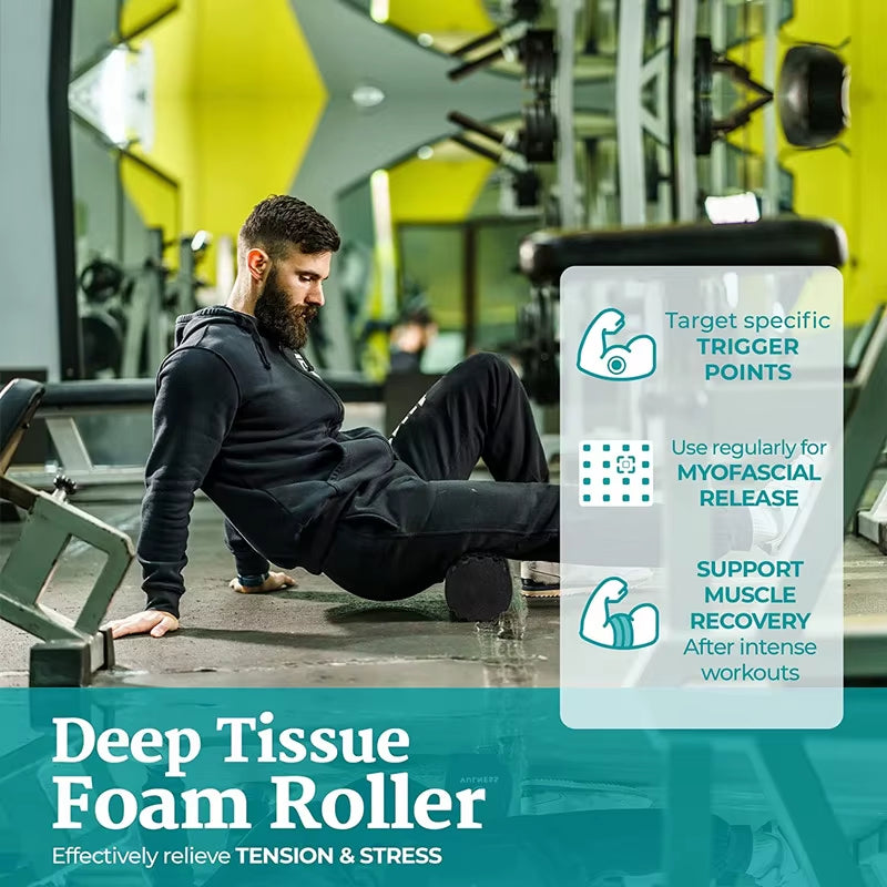 Foam Roller Back Pain Legs Trigger Point Deep Tissue Massager Fitness Yoga Rollers Physical Therapy Muscles Myofascial Release